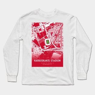 Olympiacos Stadium Map Design Long Sleeve T-Shirt
